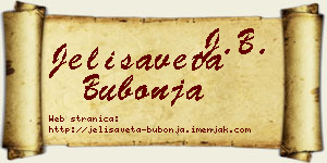 Jelisaveta Bubonja vizit kartica
